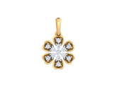 18K Gold & Diamond Floral Pendant Set KRK40113P