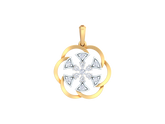 18K Gold & Diamond Floral Pendant Set KRK40115P