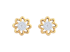 18K Gold & Diamond Women Stud Earring KRK40119E