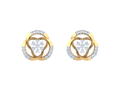 Gold & Diamond Women Stud Earring KRC40746E