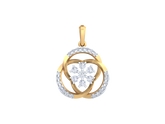 18K Gold & Diamond Floral Pendant Set KRK40123P