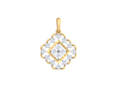 18K Gold & Diamond Floral Pendant Set KRK40124P