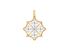 18K Gold & Diamond Floral Pendant Set KRK40125P