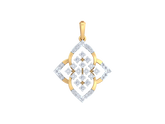 18K Gold & Diamond Floral Pendant Set KRK40126P