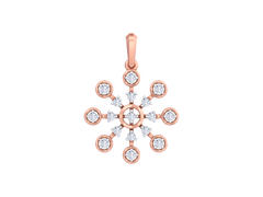 18K Gold & Diamond Floral Pendant Set KRK40185P