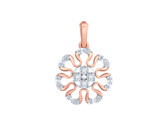 18K Gold & Diamond Floral Pendant Set KRK40195P