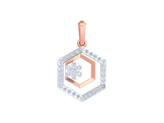 18K Gold & Diamond Floral Pendant Set KRK40197P