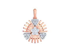 18K Gold & Diamond Floral Pendant Set KRK40198P