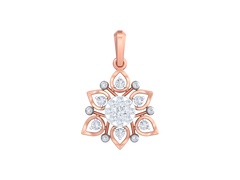 18K Gold & Diamond Floral Pendant Set KRK40201P