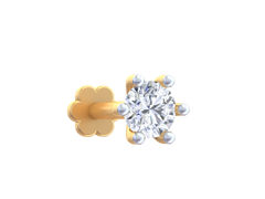 18K Gold & Diamond Nose Pin KRK50266