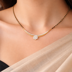Gold & Diamond Mangalsutra For Women KRC50108