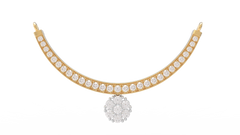 18K Gold & Diamond Floral Mangalsutra For Women KRL90127