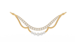 Gold & Diamond Curved Mangalsutra For Women KRC50141