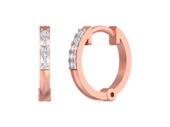18K Gold & Diamond Women Hoop Earring KSK002