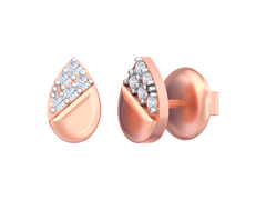 18K Gold & Diamond Women Stud Earring KSK013