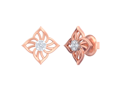 18K Gold & Diamond Women Stud Earring KSK016