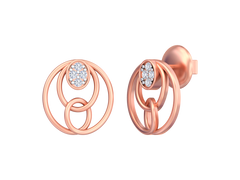 18K Gold & Diamond Women Stud Earring KSK019