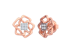 18K Gold & Diamond Women Stud Earring KSK023