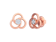 18K Gold & Diamond Women Stud Earring KSK024