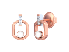 18K Gold & Diamond Women Dailywear Earring KSK025