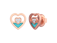 18K Gold & Diamond Women Gemstone Earring KSK029