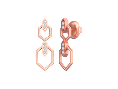 18K Gold & Diamond Women Earring KSK030