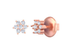 18K Gold & Diamond Women Stud Earring KSK035