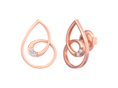 18K Gold & Diamond Women Stud Earring KSK039