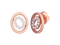 18K Gold & Diamond Women Dailywear Earring KSK042