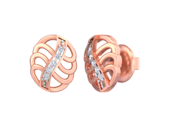 18K Gold & Diamond Women Stud Earring KSK043