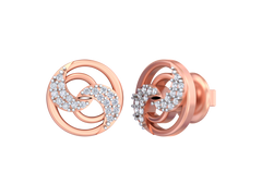 18K Gold & Diamond Women Stud Earring KSK049