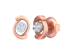 18K Gold & Diamond Women Stud Earring KSK053