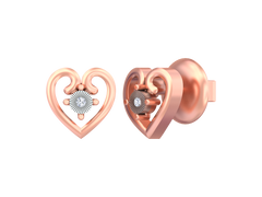 18K Gold & Diamond Women Stud Earring KSK055