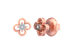 18K Gold & Diamond Women Stud Earring KSK057