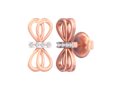 18K Gold & Diamond Women Stud Earring KSK059