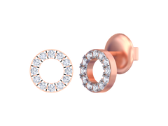 18K Gold & Diamond Women Stud Earring KSK061