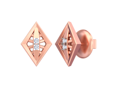 18K Gold & Diamond Women Stud Earring KSK062