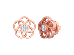 18K Gold & Diamond Women Earring KSK070