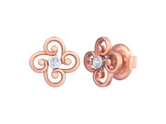 18K Gold & Diamond Women Earring KSK071