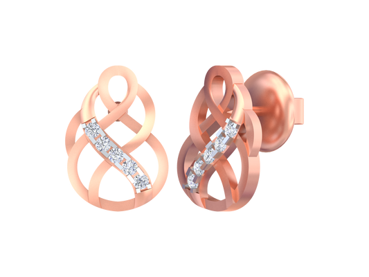 18K Gold & Diamond Women Dailywear Earring KSK073