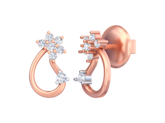 18K Gold & Diamond Women Dailywear Earring KSK076