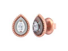 18K Gold & Diamond Women Stud Earring KSK077