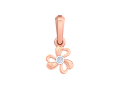 18K Gold & Diamond Solitaire Pendant KSK108