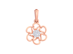 18K Gold & Diamond Floral Pendant KSK112