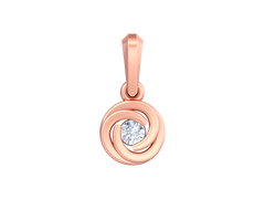 18K Gold & Diamond Solitaire Pendant KSK118