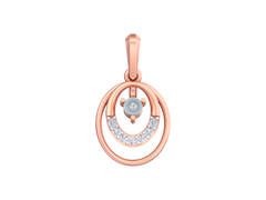 Gold & Diamond Halo Moon Pendant KRB40200