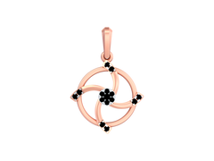 18K Gold & Diamond Floral Pendant KSK128