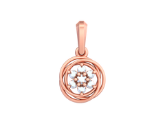 18K Gold & Diamond Floral Pendant KSK135