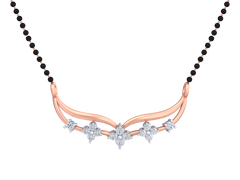 18K Gold & Diamond Beaded Mangalsutra For Women KSK183