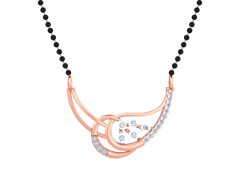 18K Gold & Diamond Beaded Mangalsutra For Women KSK184